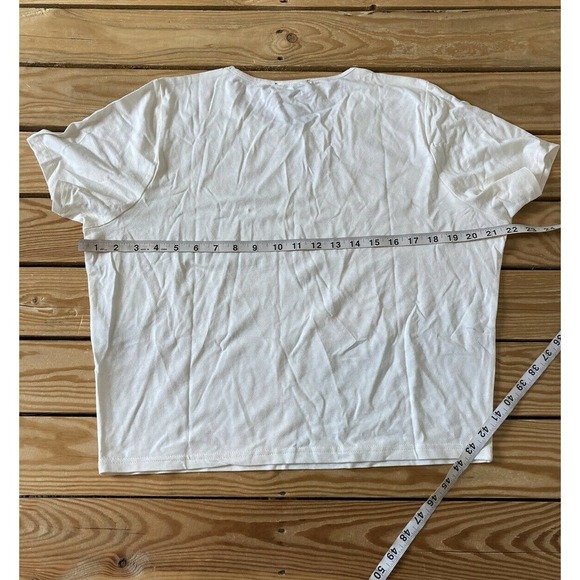 NWT Wednesdays Girl Crop T Shirt Size 18 Women’s Cream Pullover - Picture 8 of 8